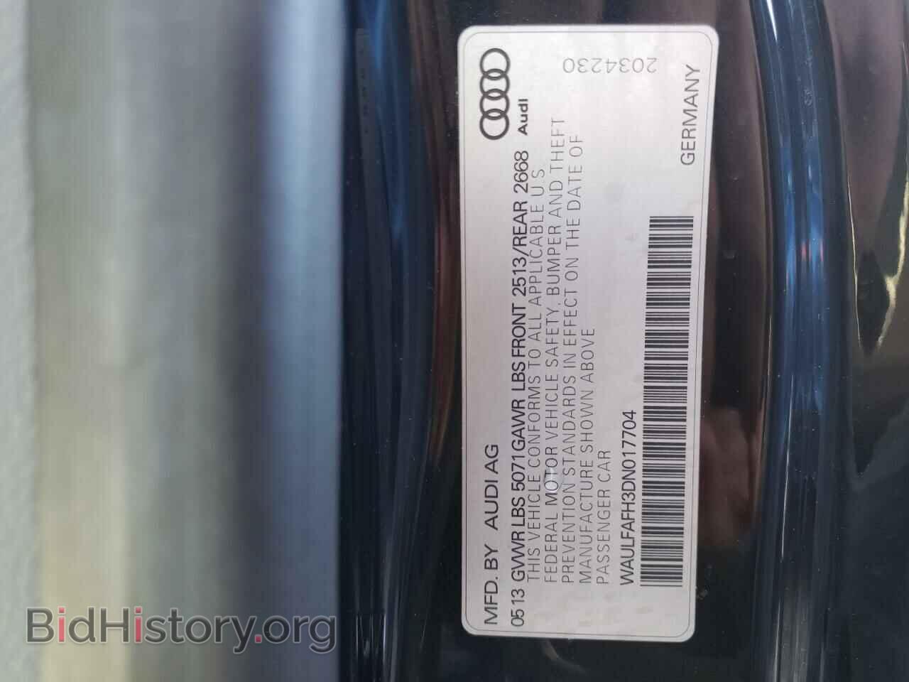 2013 AUDI A5 - VIN: WAULFAFH3DN017704 - Фото 10