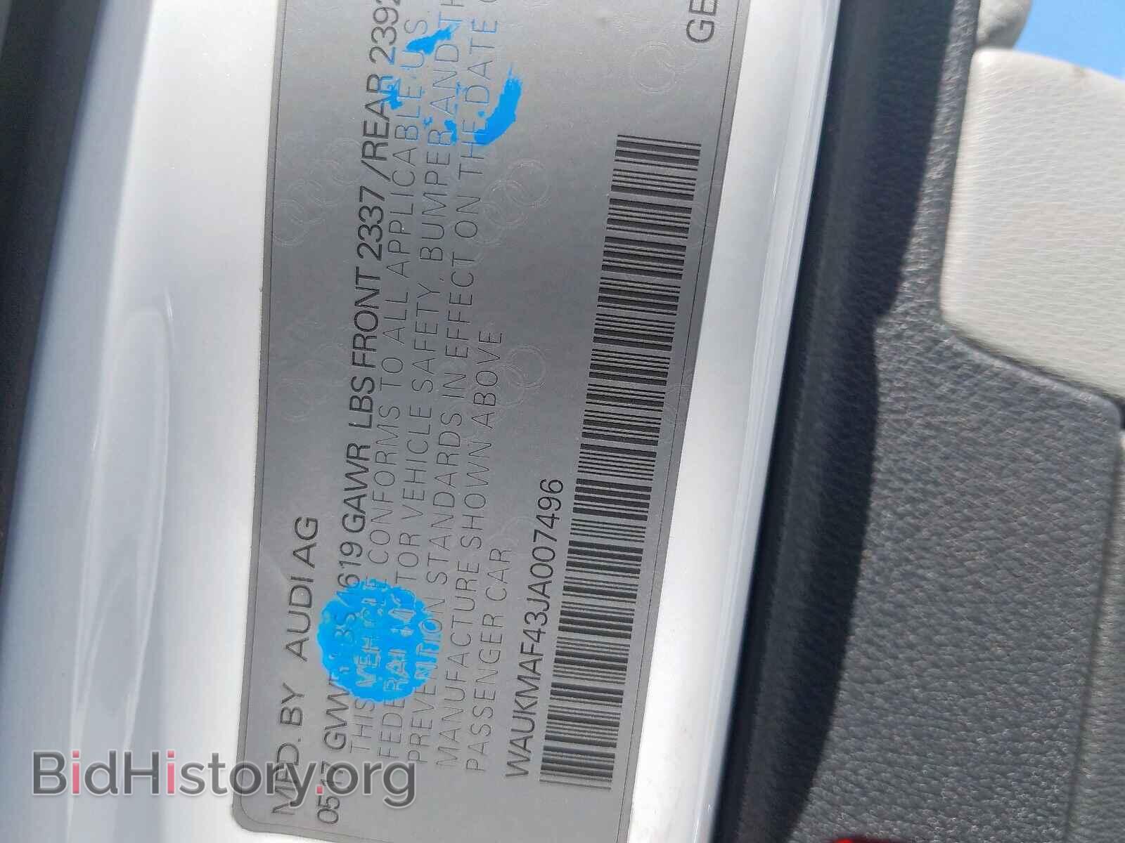 2018 AUDI A4 - VIN: WAUKMAF43JA007496 - Фото 10
