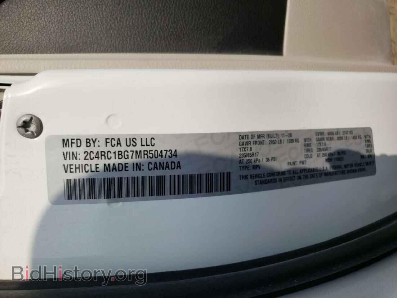 2021 CHRYSLER PACIFICA - VIN: 2C4RC1BG7MR504734 - Photo 10