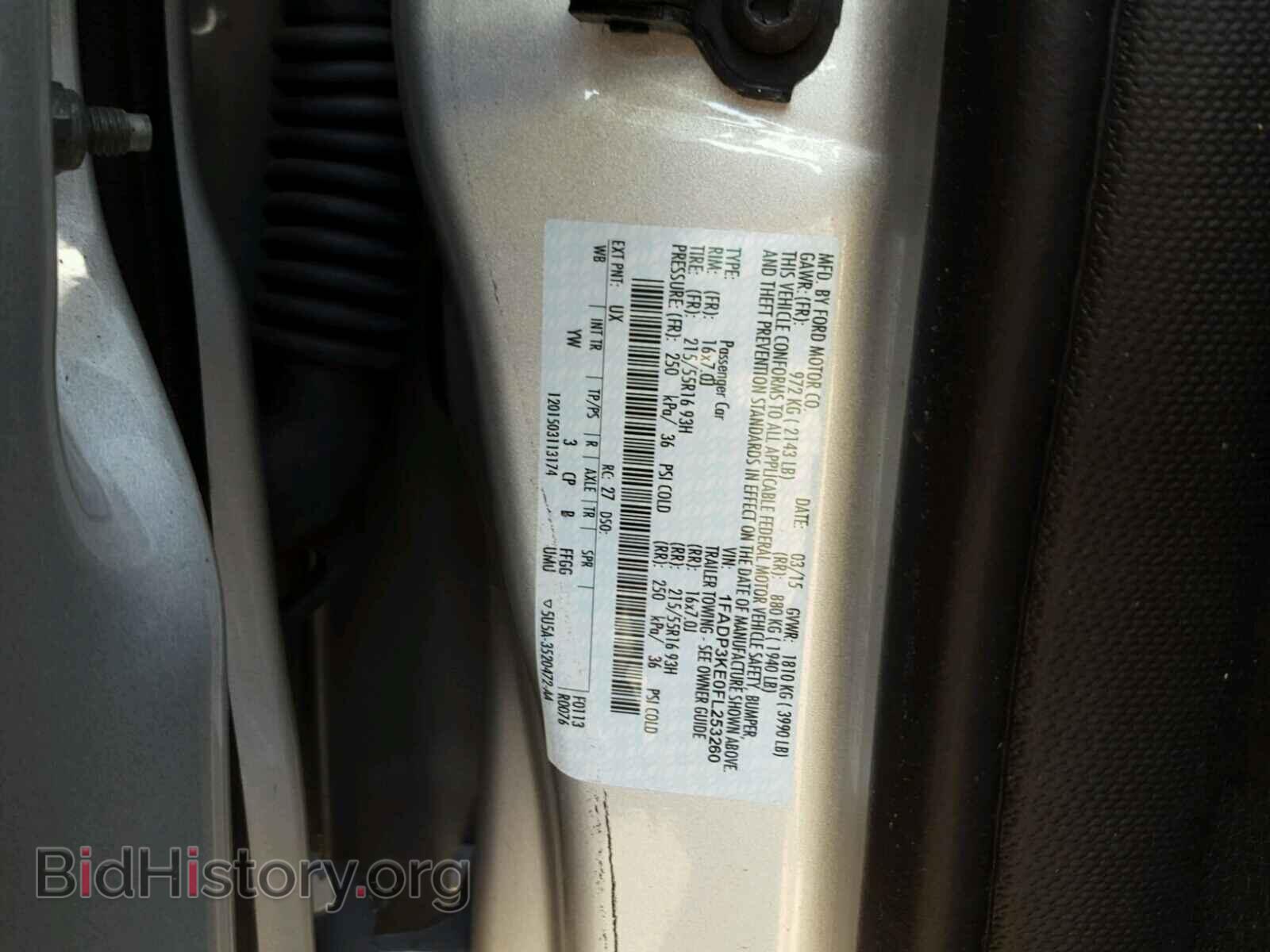 2015 FORD FOCUS - VIN: 1FADP3KE0FL253260 - Фото 10