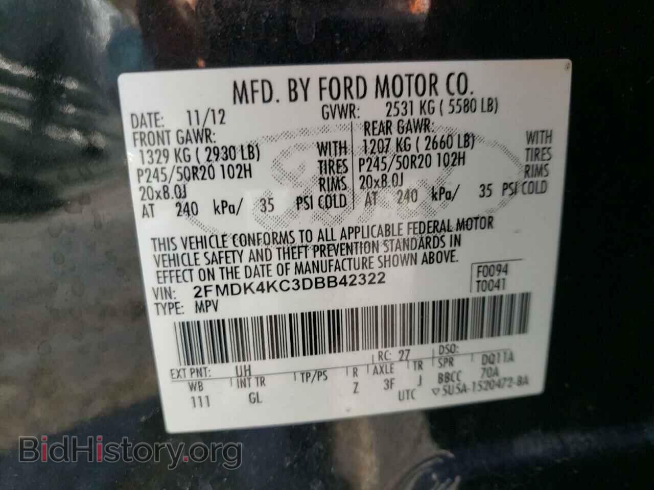 2013 FORD EDGE - VIN: 2FMDK4KC3DBB42322 - Photo 10