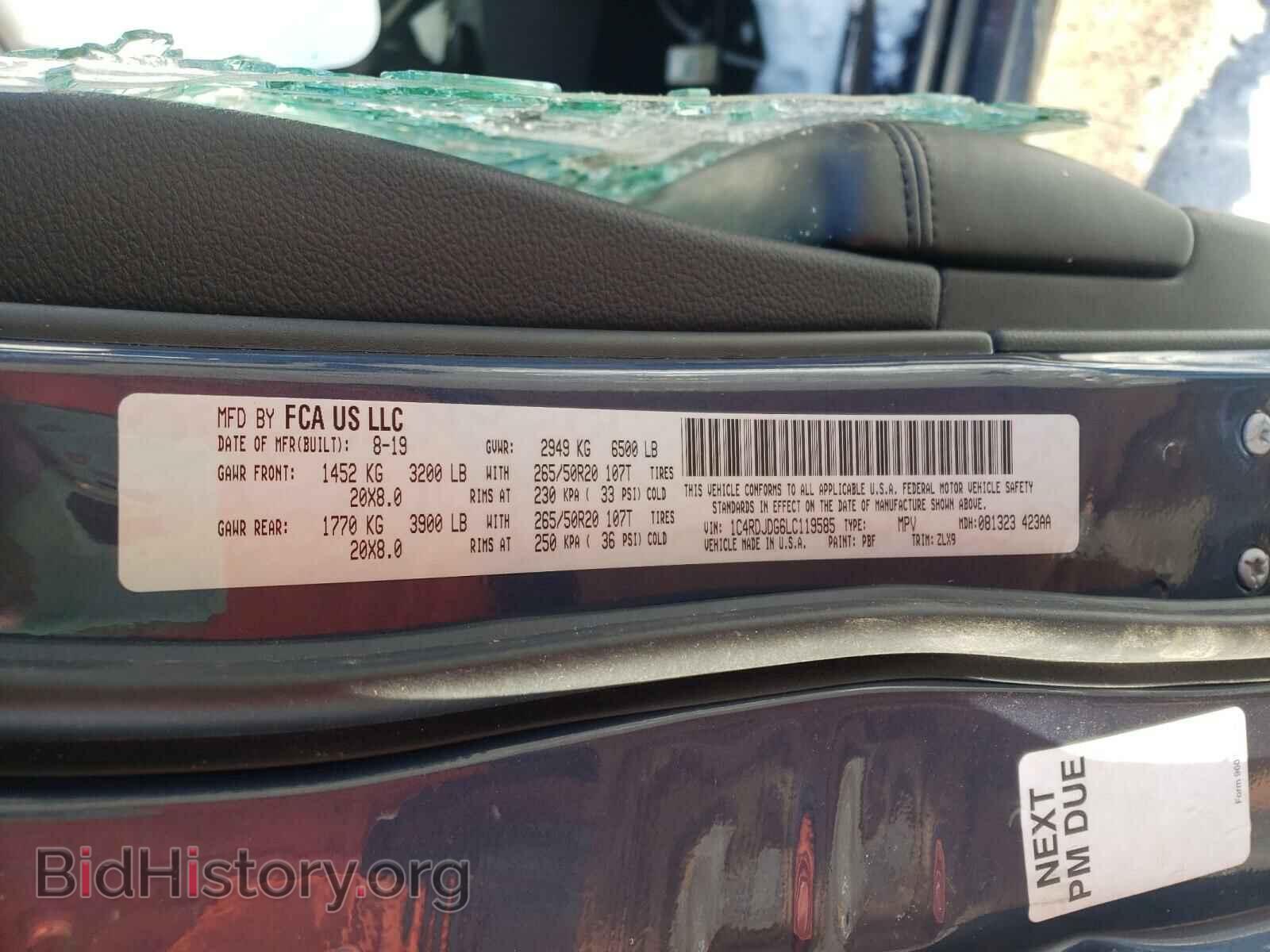 2020 DODGE DURANGO - VIN: 1C4RDJDG6LC119585 - Фото 10