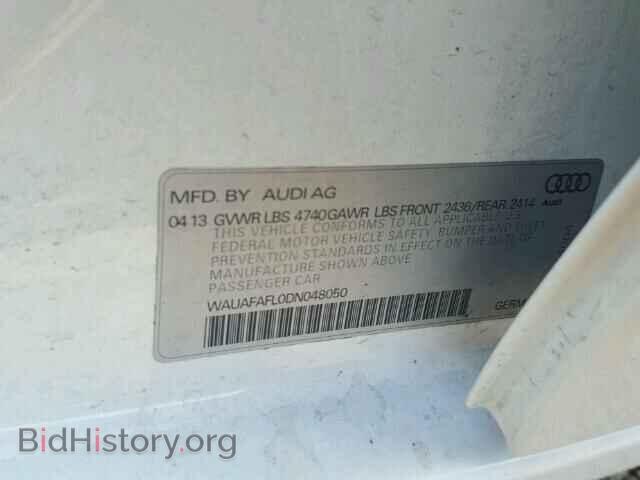 2013 AUDI A4 - VIN: WAUAFAFL0DN048050 - Фото 10