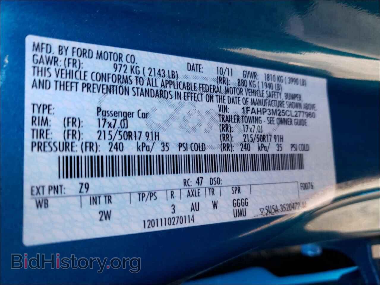 2012 FORD FOCUS - VIN: 1FAHP3M25CL277960 - Photo 10
