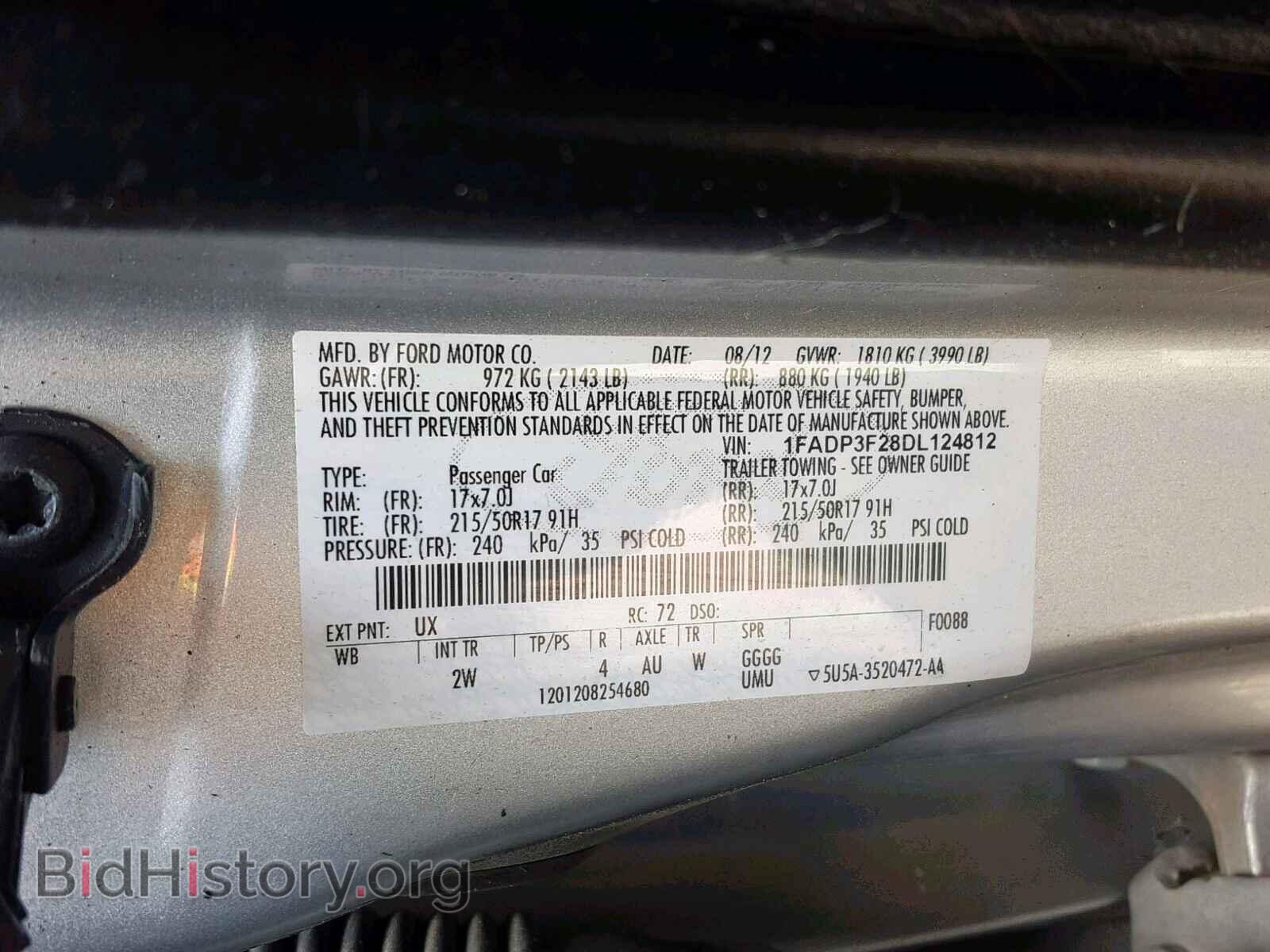 2013 FORD FOCUS SE - VIN: 1FADP3F28DL124812 - Фото 10