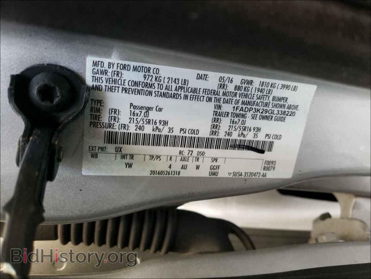 2016 FORD FOCUS - VIN: 1FADP3K29GL338220 - Photo 10