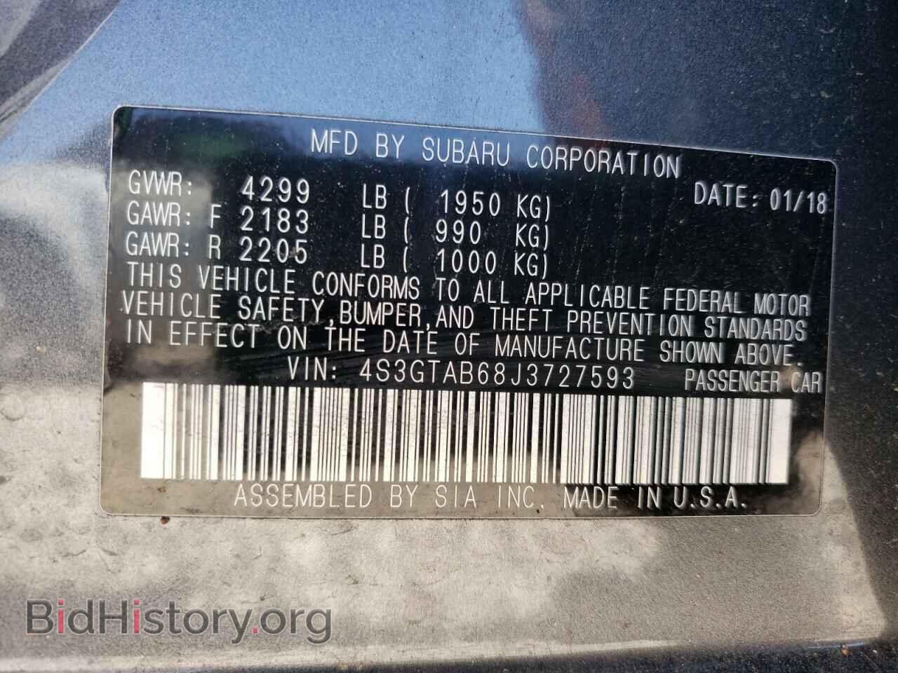 2018 SUBARU IMPREZA - VIN: 4S3GTAB68J3727593 - Фото 10