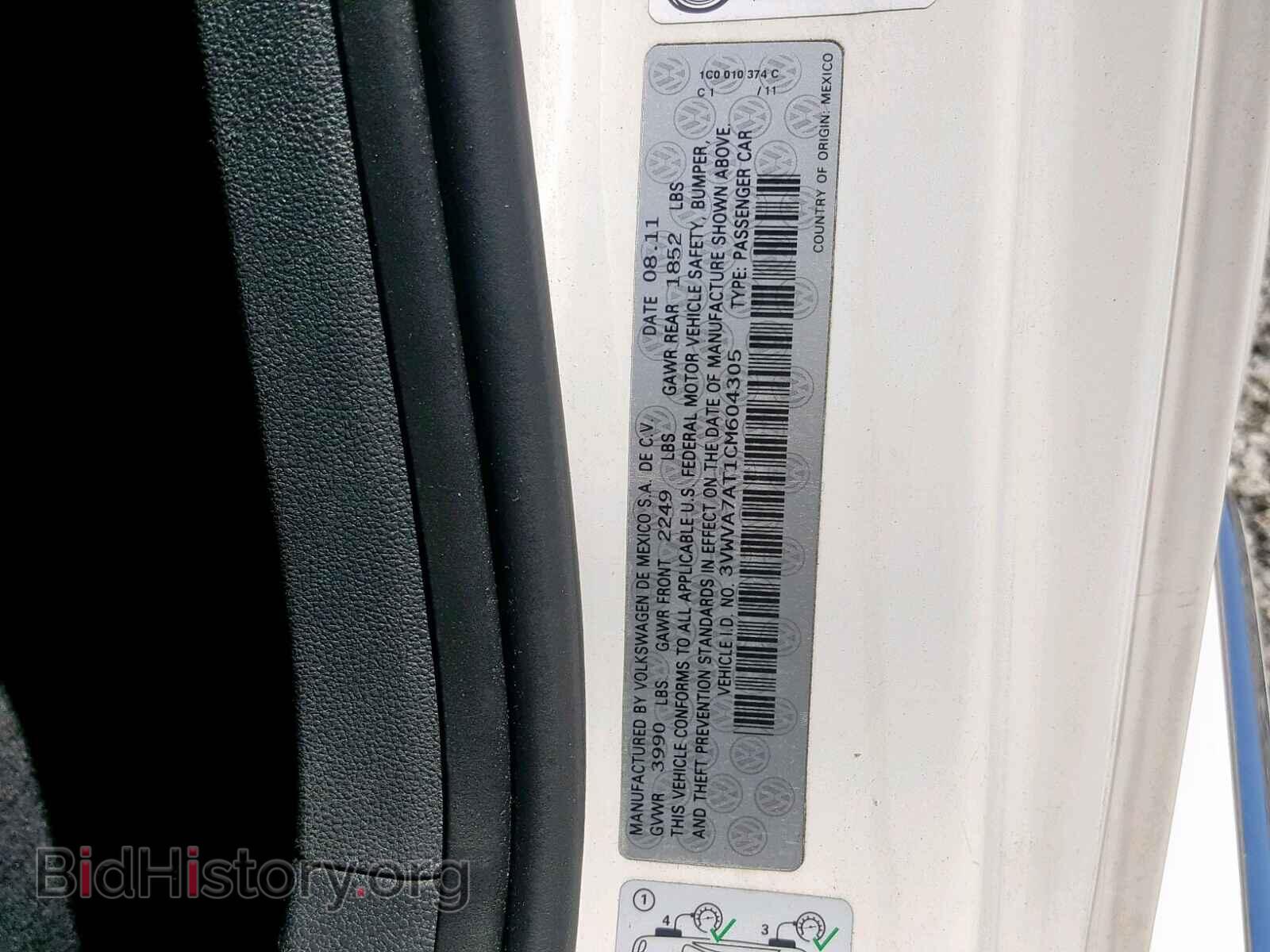 2012 VOLKSWAGEN BEETLE - VIN: 3VWVA7AT1CM604305 - Фото 10