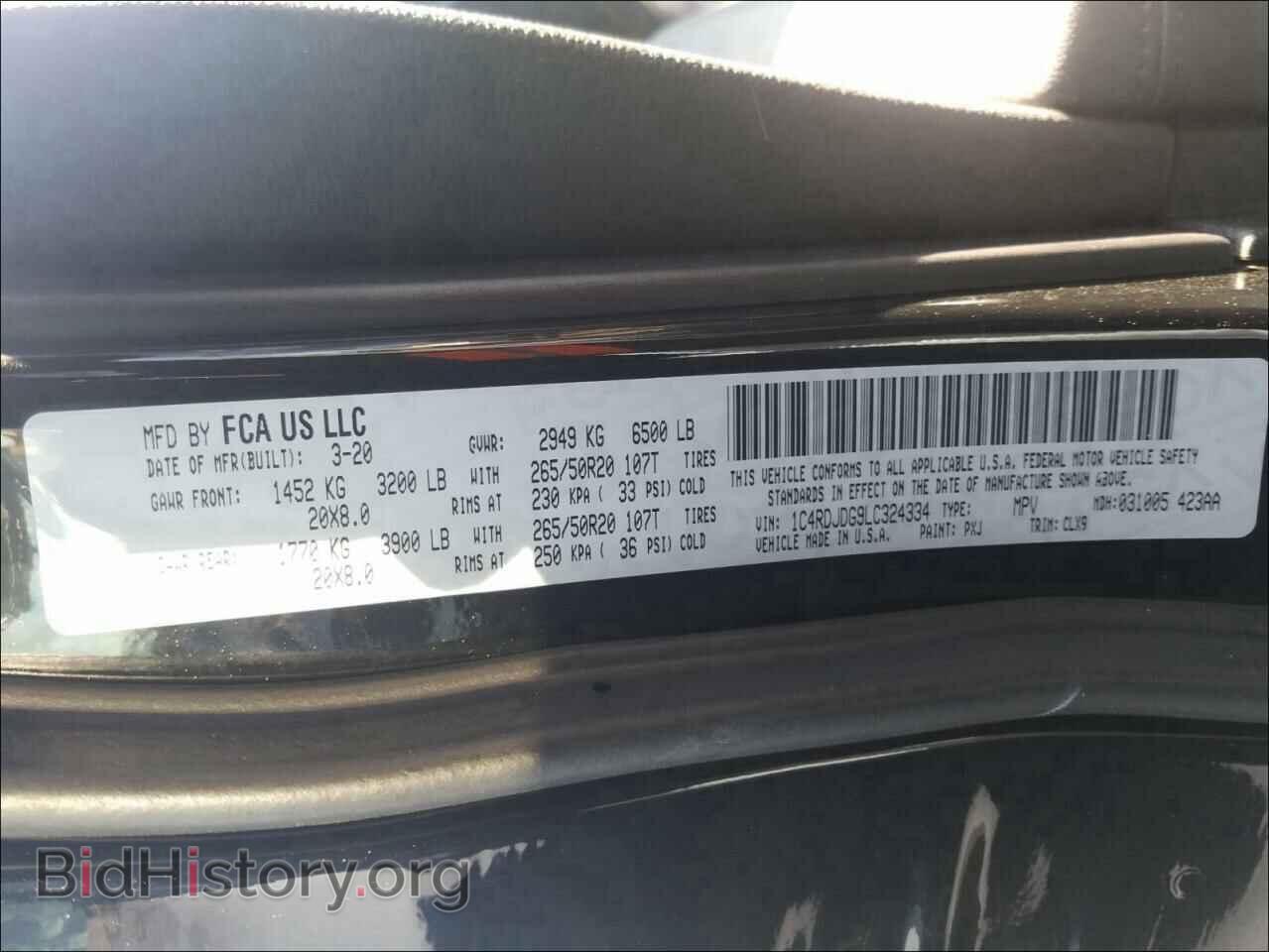2020 DODGE DURANGO - VIN: 1C4RDJDG9LC324334 - Photo 10