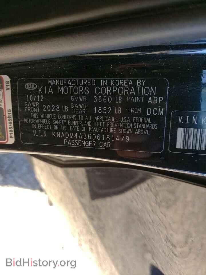 2013 KIA RIO - VIN: KNADM4A36D6181479 - Фото 10