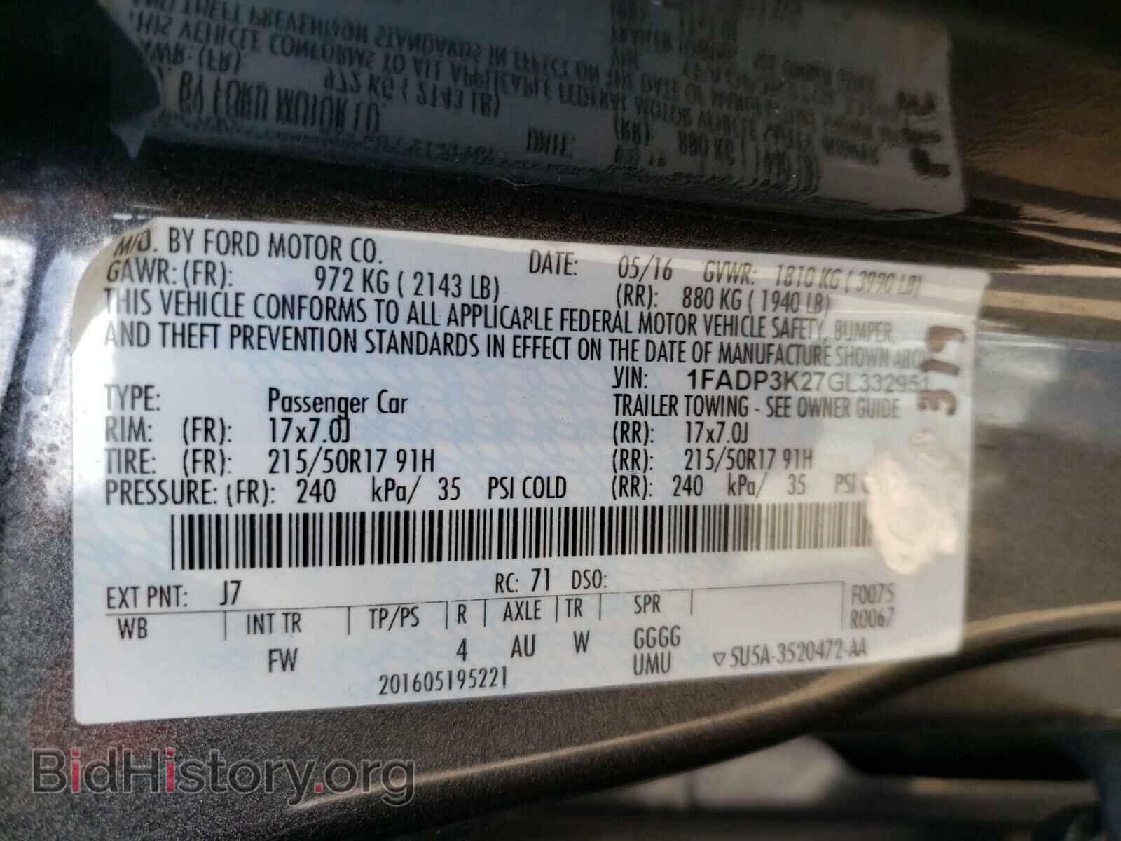 2016 FORD FOCUS - VIN: 1FADP3K27GL332951 - Photo 10