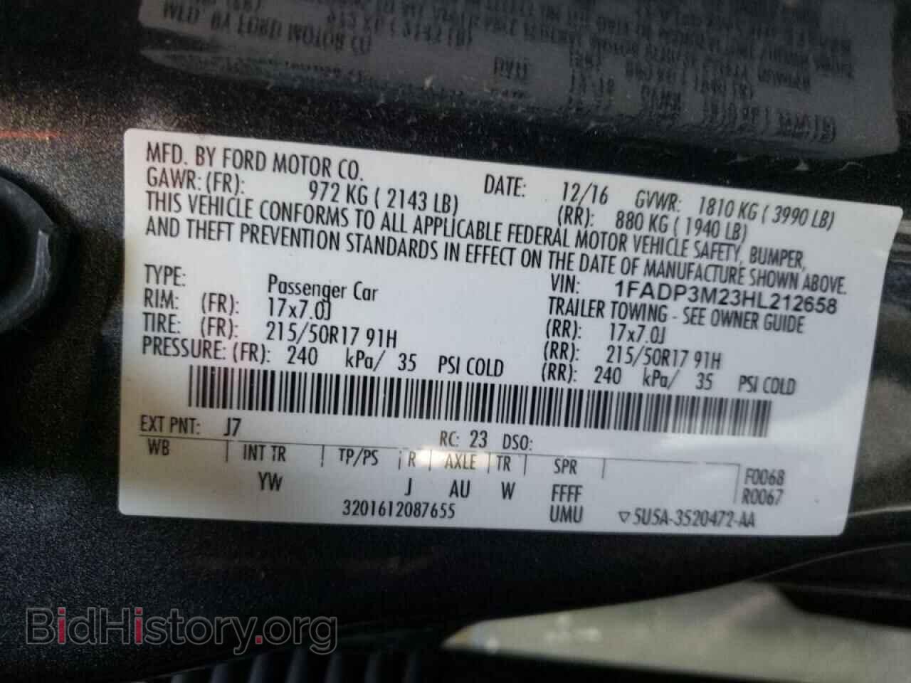 2017 FORD FOCUS - VIN: 1FADP3M23HL212658 - Фото 10