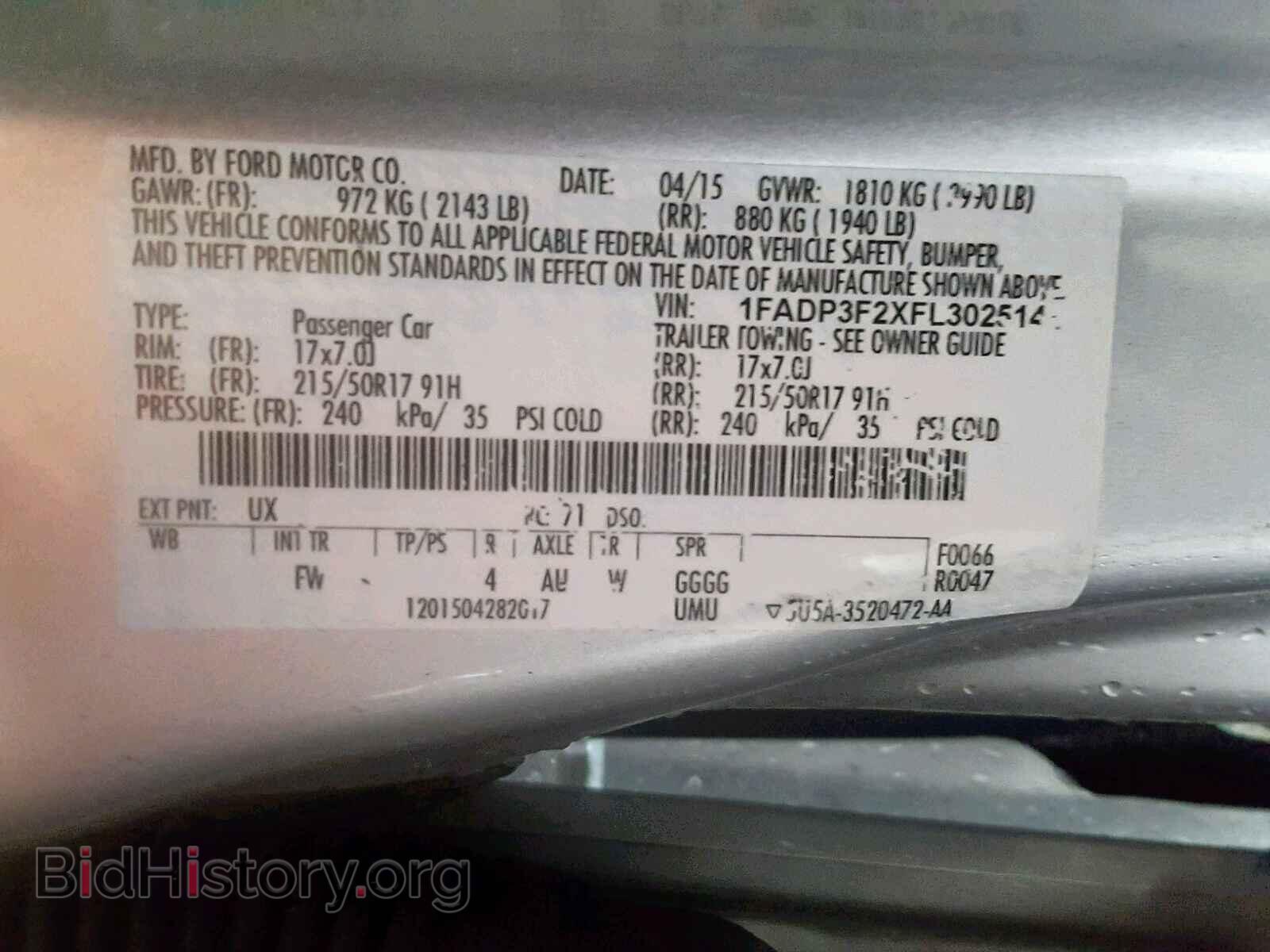 2015 FORD FOCUS SE - VIN: 1FADP3F2XFL302514 - Фото 10