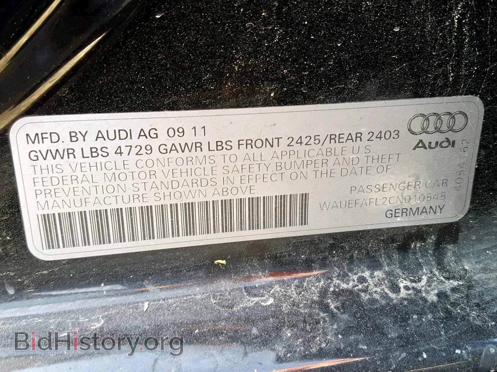2012 AUDI A4 - VIN: WAUEFAFL2CN010545 - Photo 10