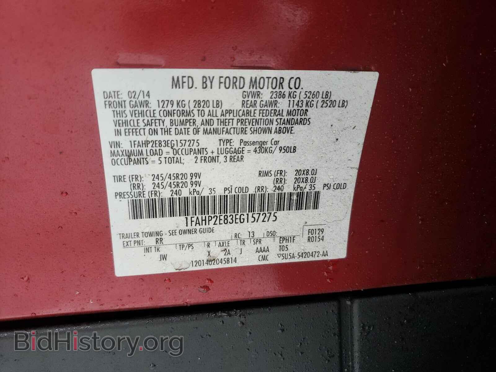 2014 FORD TAURUS - VIN: 1FAHP2E83EG157275 - Photo 10
