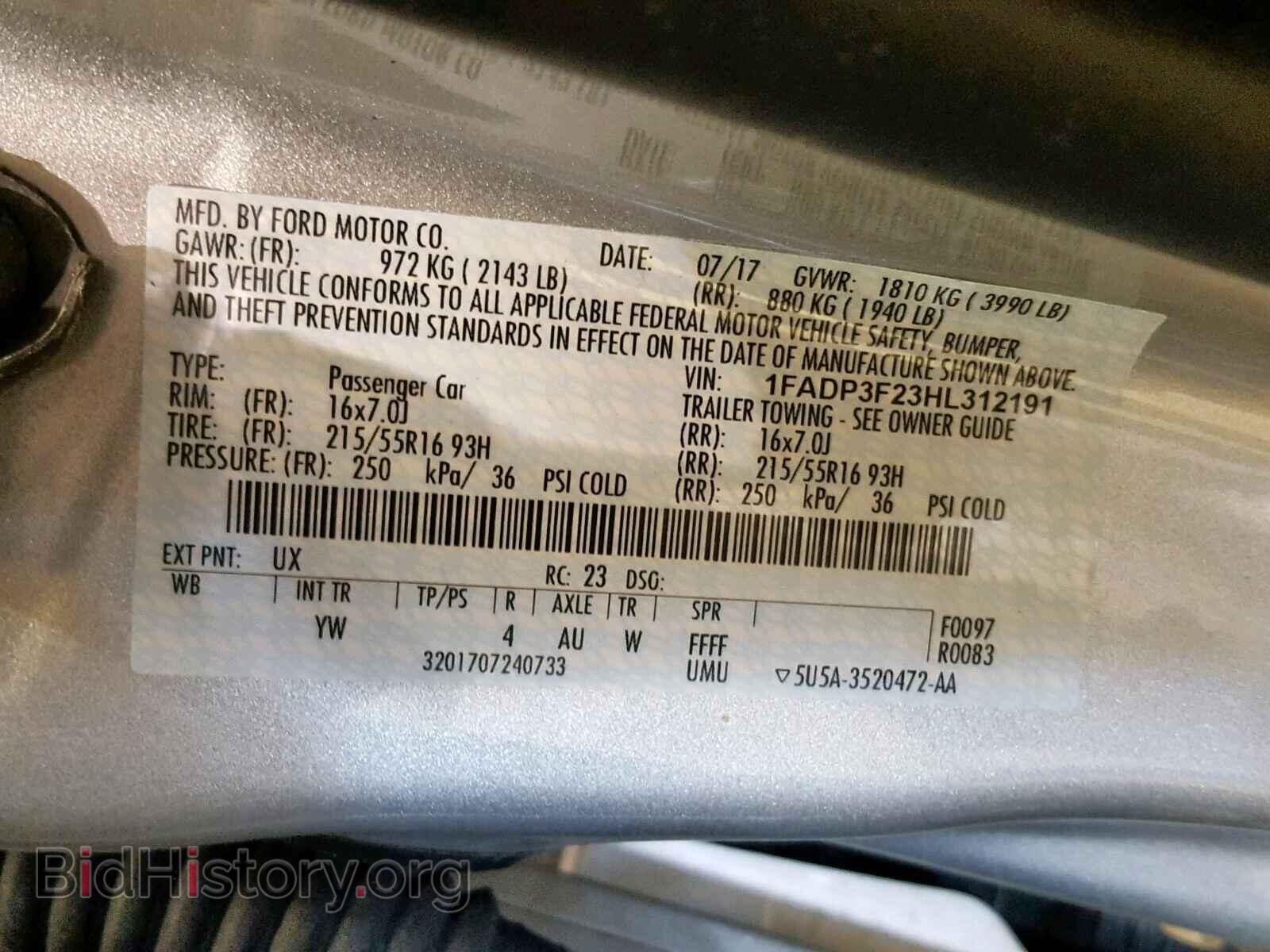 2017 FORD FOCUS SE - VIN: 1FADP3F23HL312191 - Фото 10