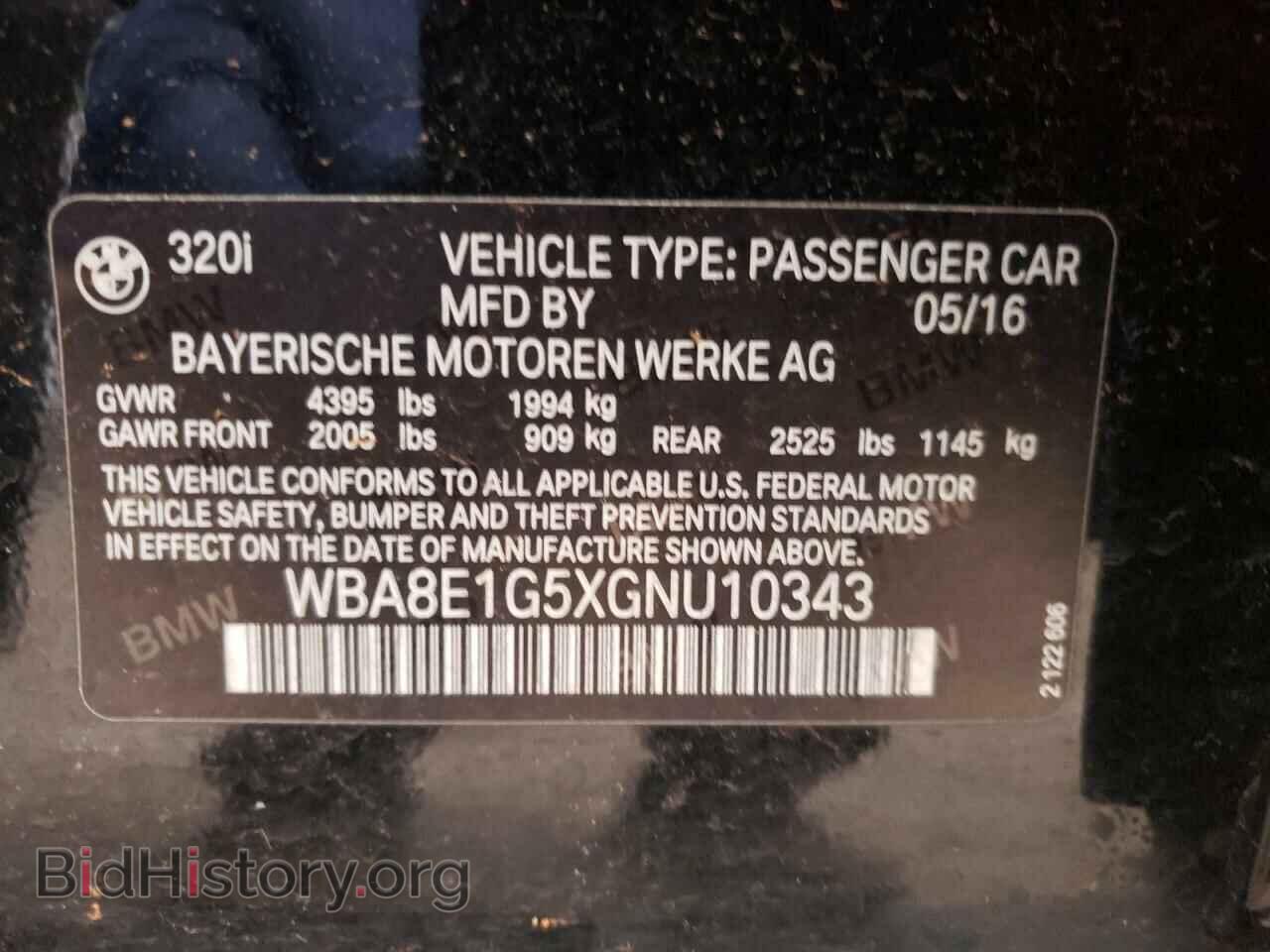 2016 BMW 3 SERIES - VIN: WBA8E1G5XGNU10343 - Фото 10