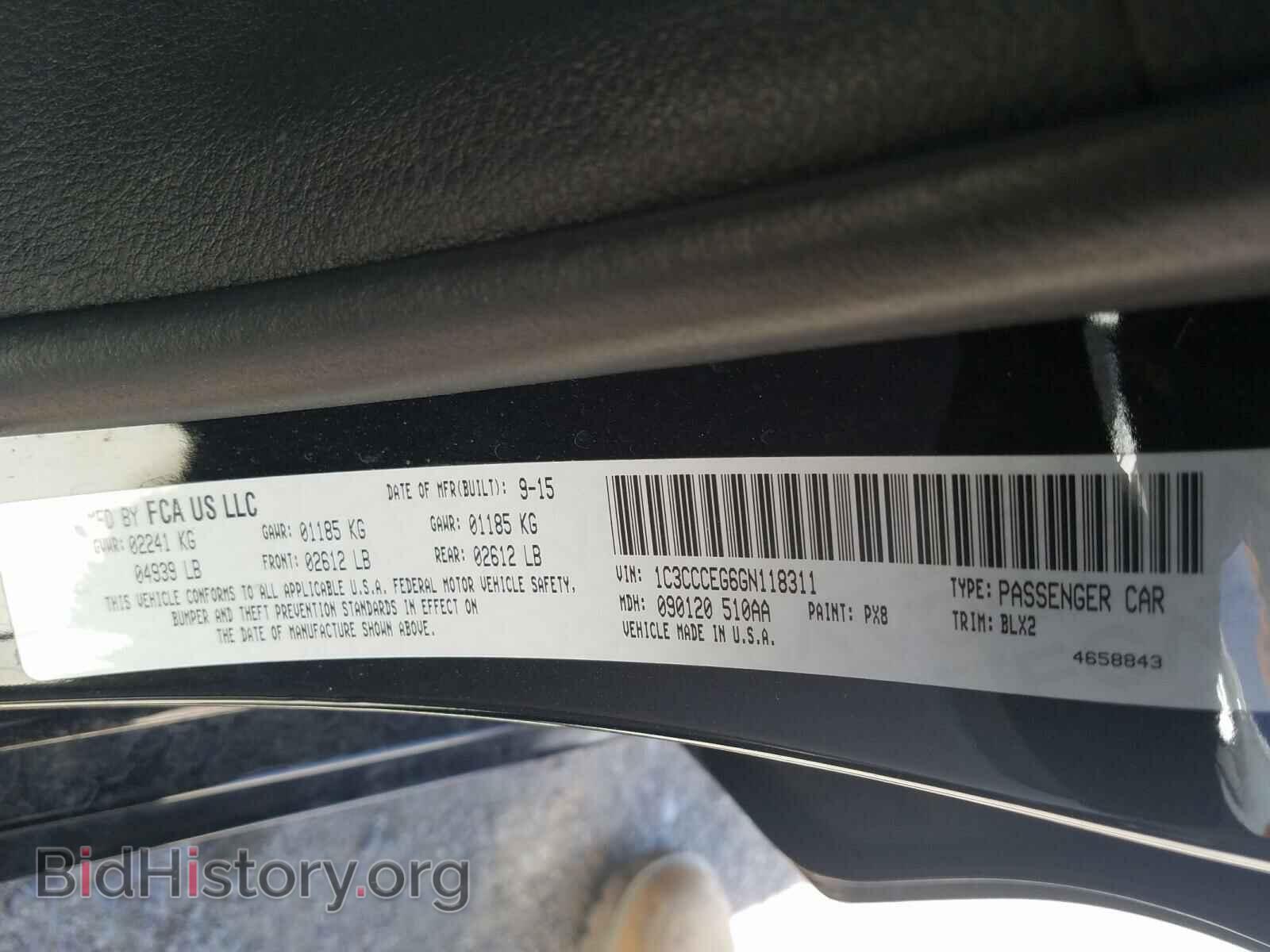 2016 CHRYSLER 200 - VIN: 1C3CCCEG6GN118311 - Фото 10