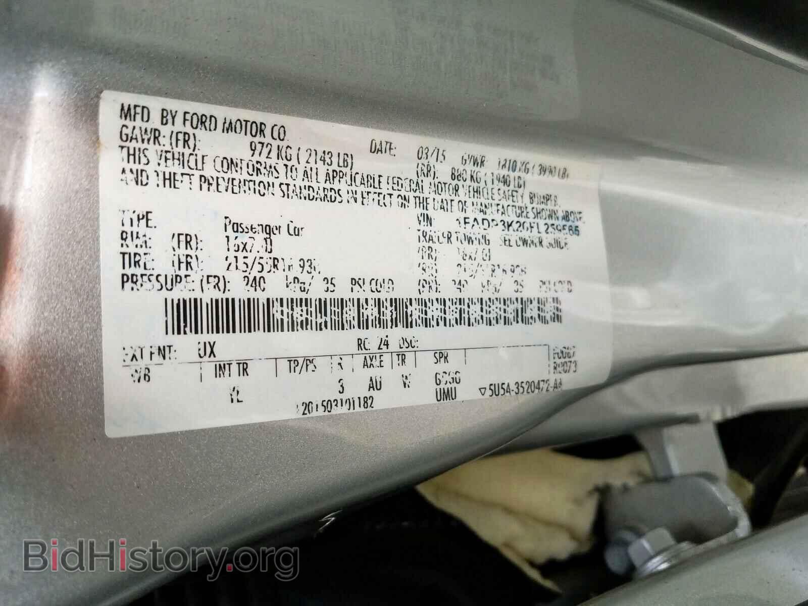 2015 FORD FOCUS - VIN: 1FADP3K20FL259565 - Photo 10