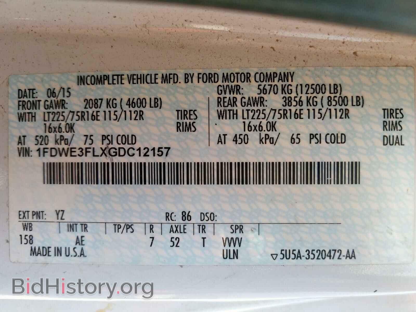 2016 FORD ECONOLINE - VIN: 1FDWE3FLXGDC12157 - Photo 10