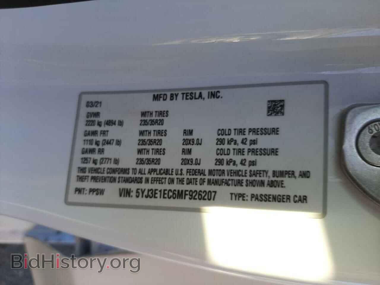 2021 TESLA MODEL 3 - VIN: 5YJ3E1EC6MF926207 - Photo 10