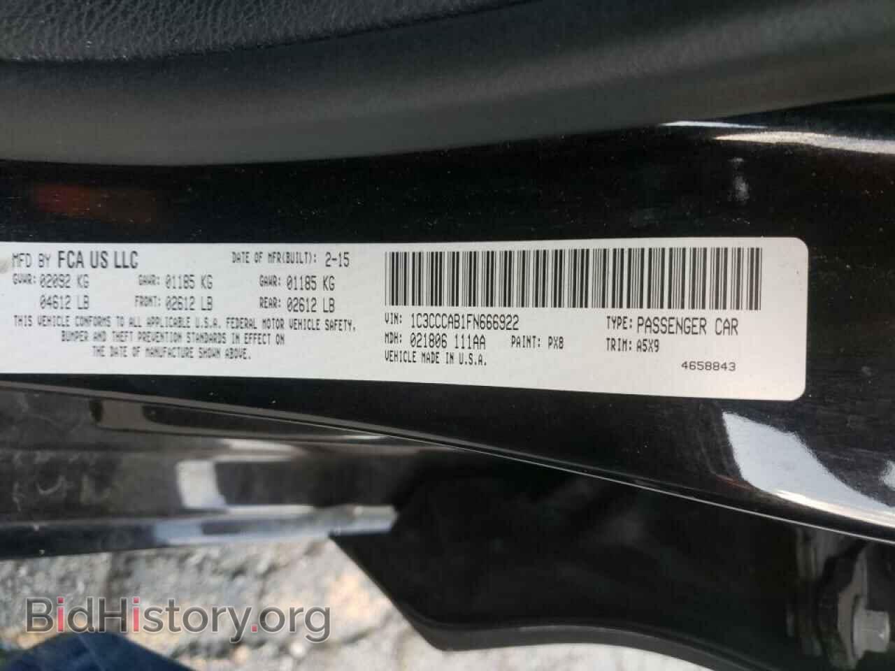 2015 CHRYSLER 200 - VIN: 1C3CCCAB1FN666922 - Фото 10