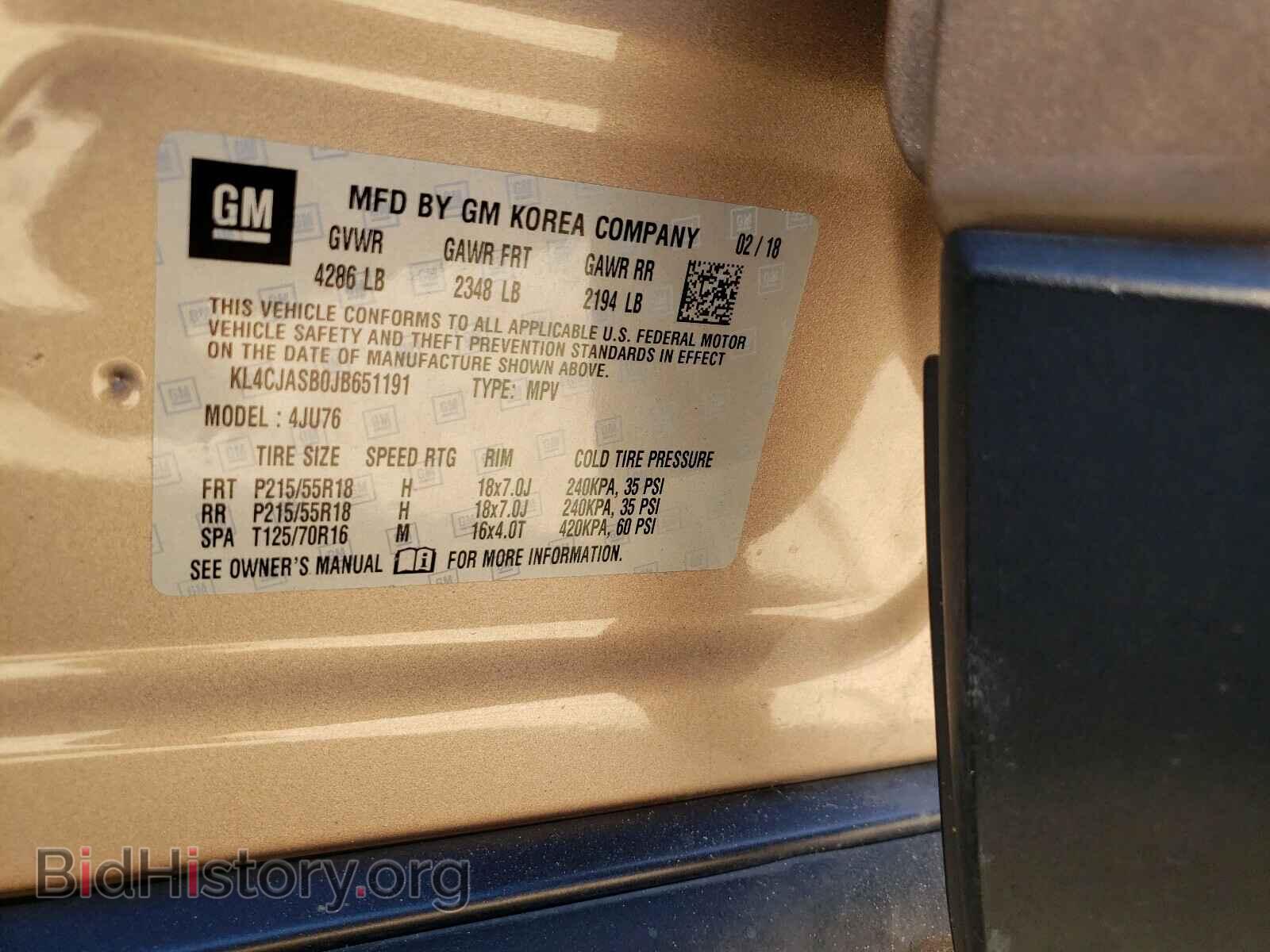 2018 BUICK ENCORE - VIN: KL4CJASB0JB651191 - Photo 10