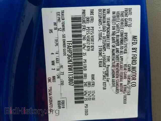 2011 FORD FOCUS - VIN: 1FAHP3GN7BW113807 - Фото 10