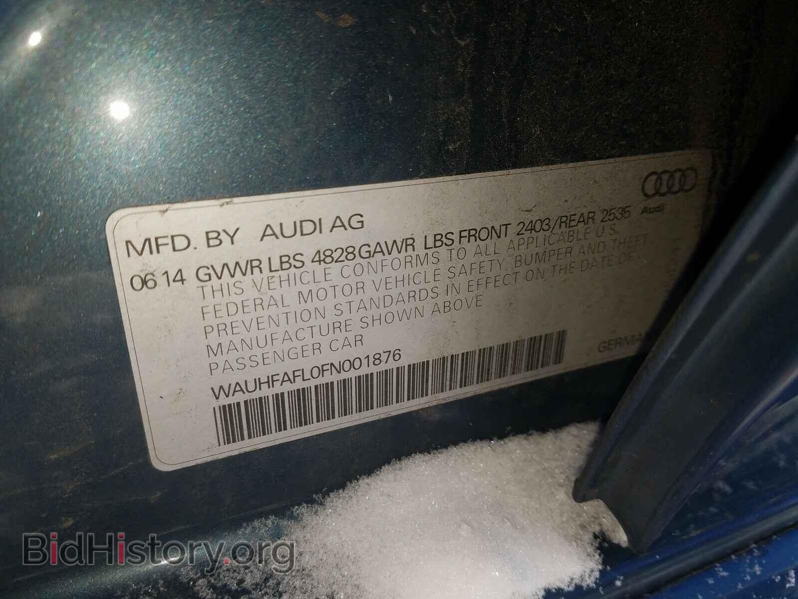 2015 AUDI A4 - VIN: WAUHFAFL0FN001876 - Фото 10