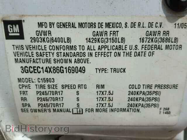2006 CHEVROLET SILVERADO - VIN: 3GCEC14X86G169049 - Фото 10