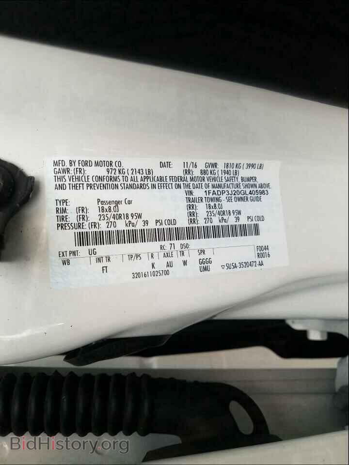 2016 FORD FOCUS - VIN: 1FADP3J20GL405983 - Photo 10