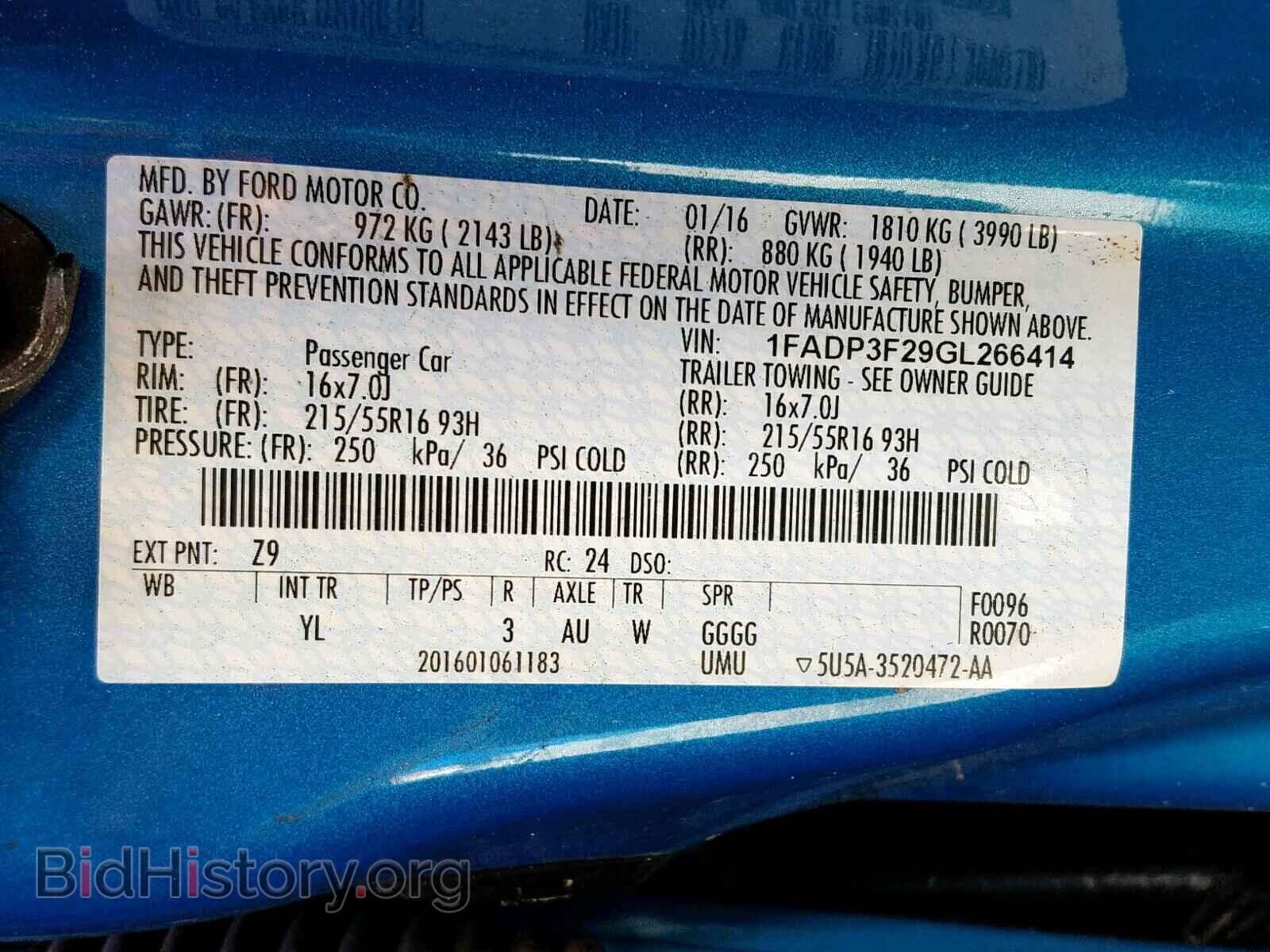 2016 FORD FOCUS SE - VIN: 1FADP3F29GL266414 - Фото 10