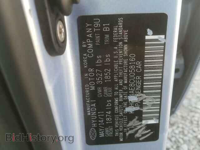 2012 HYUNDAI ACCENT - VIN: KMHCU4AE8CU058160 - Фото 10