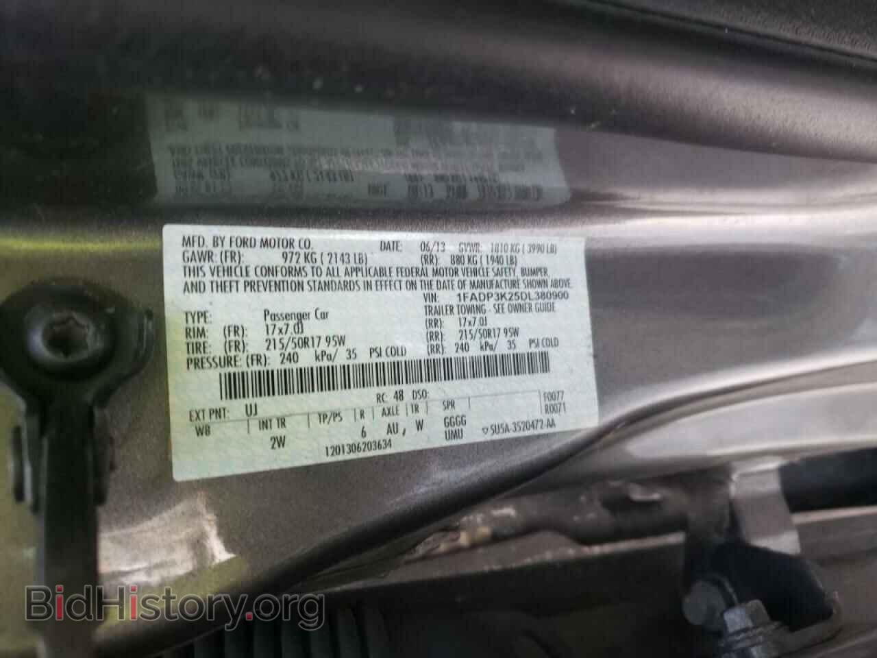 2013 FORD FOCUS - VIN: 1FADP3K25DL380900 - Фото 10