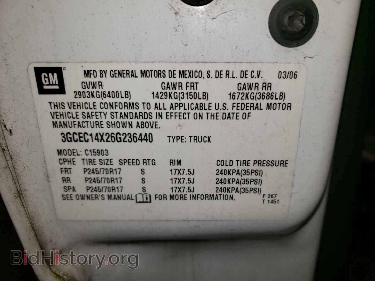 2006 CHEVROLET SILVERADO - VIN: 3GCEC14X26G236440 - Фото 10