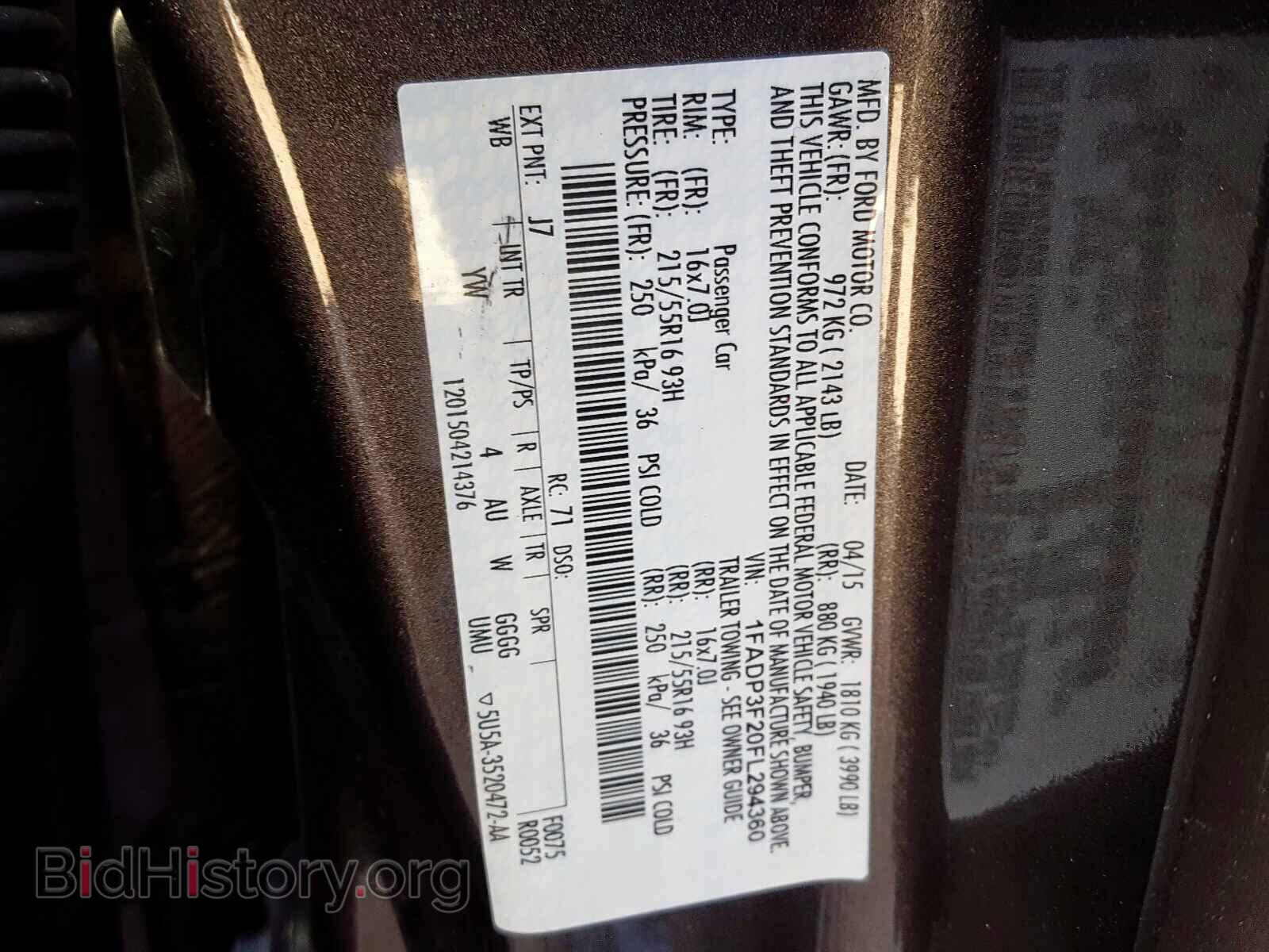 2015 FORD FOCUS - VIN: 1FADP3F20FL294360 - Фото 10