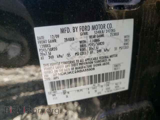 2010 FORD EDGE - VIN: 2FMDK3KC2ABA85908 - Фото 10