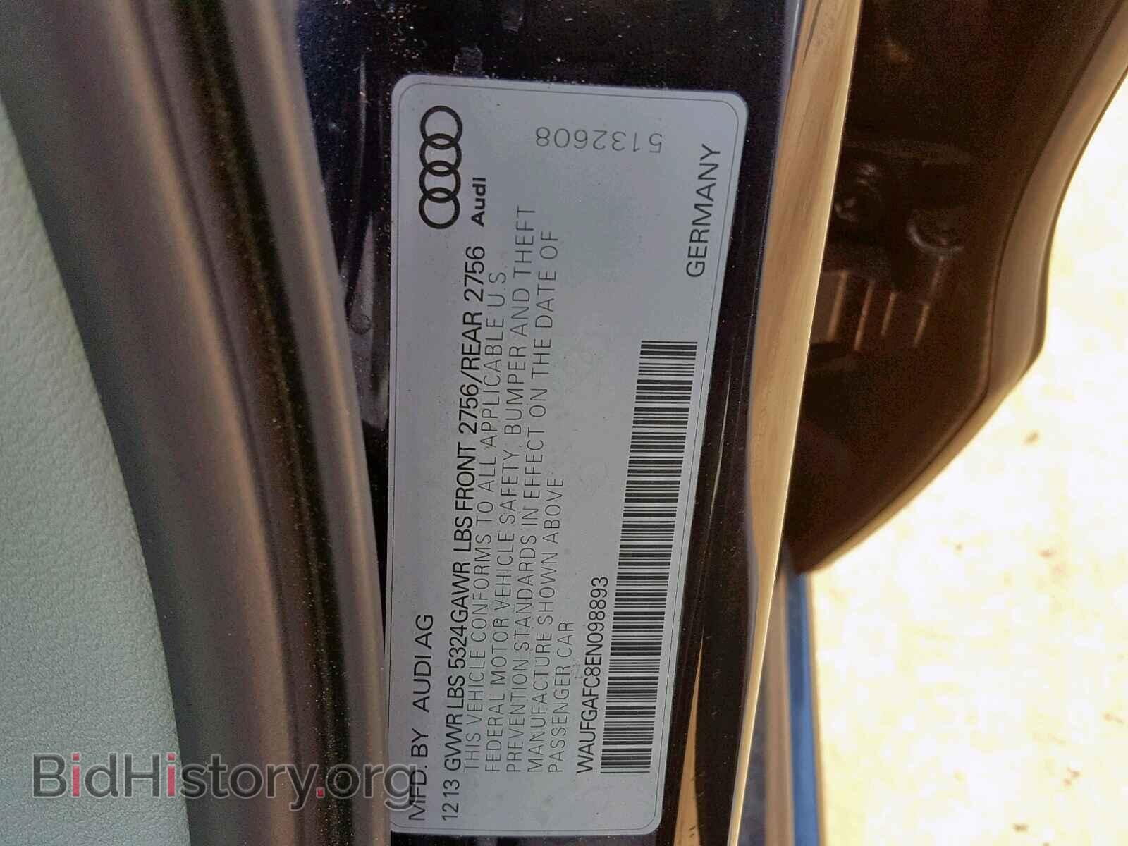 2014 AUDI A6 - VIN: WAUFGAFC8EN098893 - Фото 10