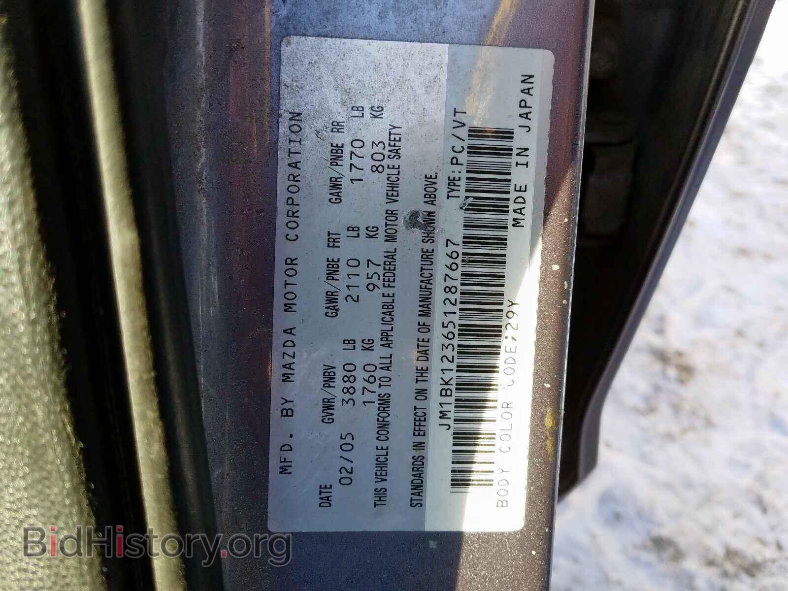 2005 MAZDA 3 S - VIN: JM1BK123651287667 - Фото 10