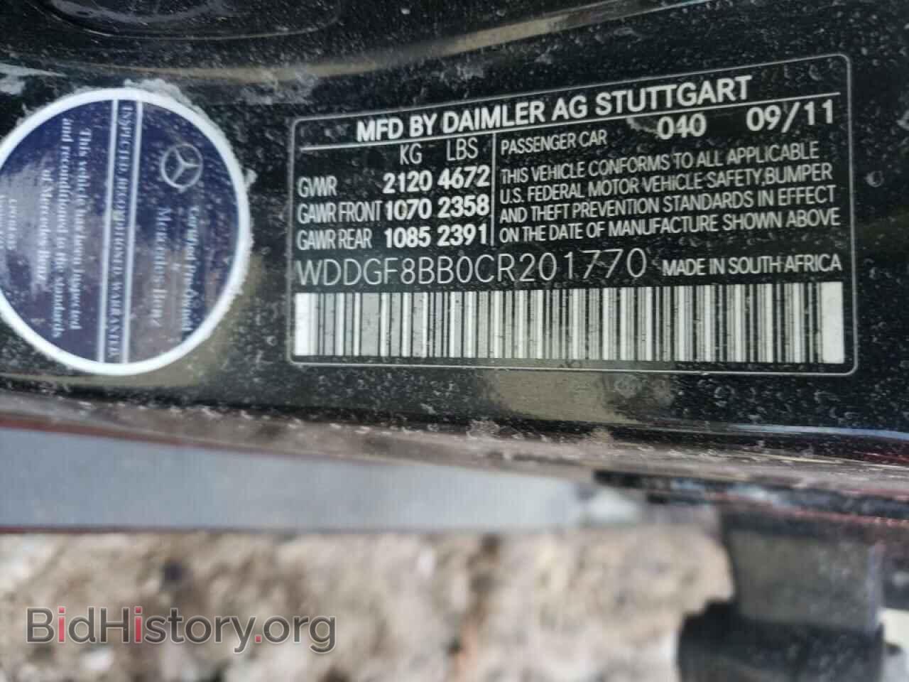 2012 MERCEDES-BENZ C-CLASS - VIN: WDDGF8BB0CR201770 - Фото 10
