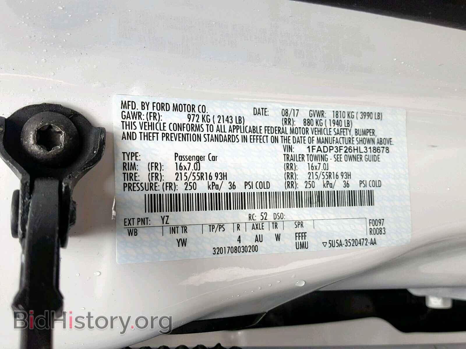 2017 FORD FOCUS SE - VIN: 1FADP3F26HL318678 - Фото 10