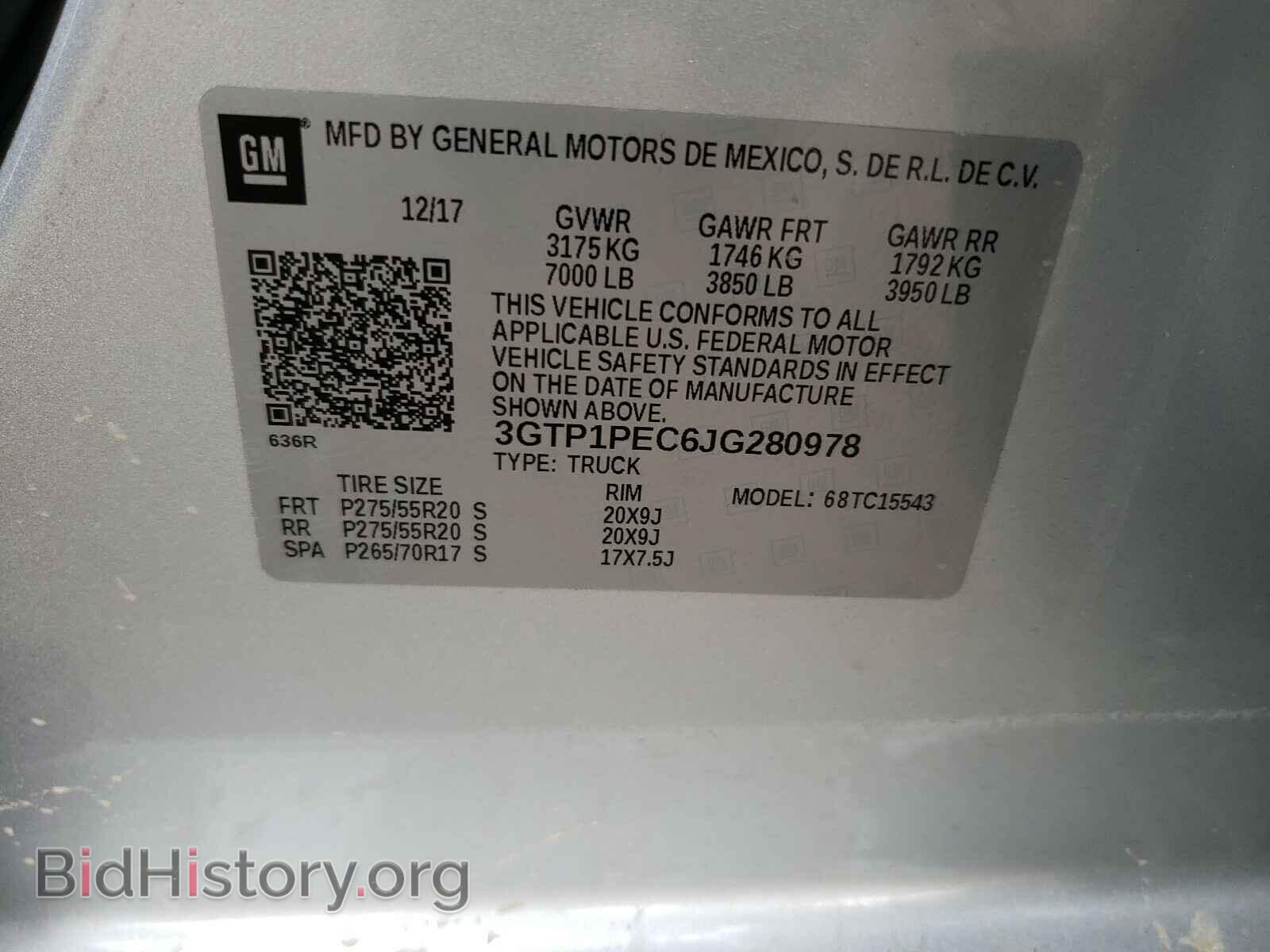2018 GMC SIERRA - VIN: 3GTP1PEC6JG280978 - Фото 10