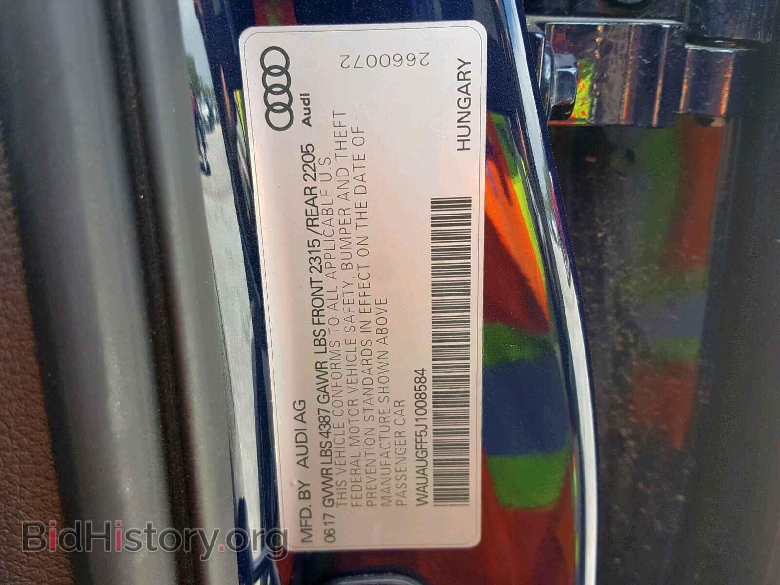 2018 AUDI A3 - VIN: WAUAUGFF5J1008584 - Фото 10