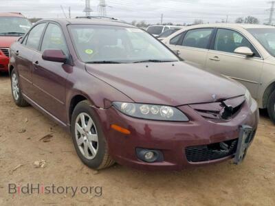 2007 Mazda 6 6 S, бордовый — VIN 1YVHP81D175M06682, Copart