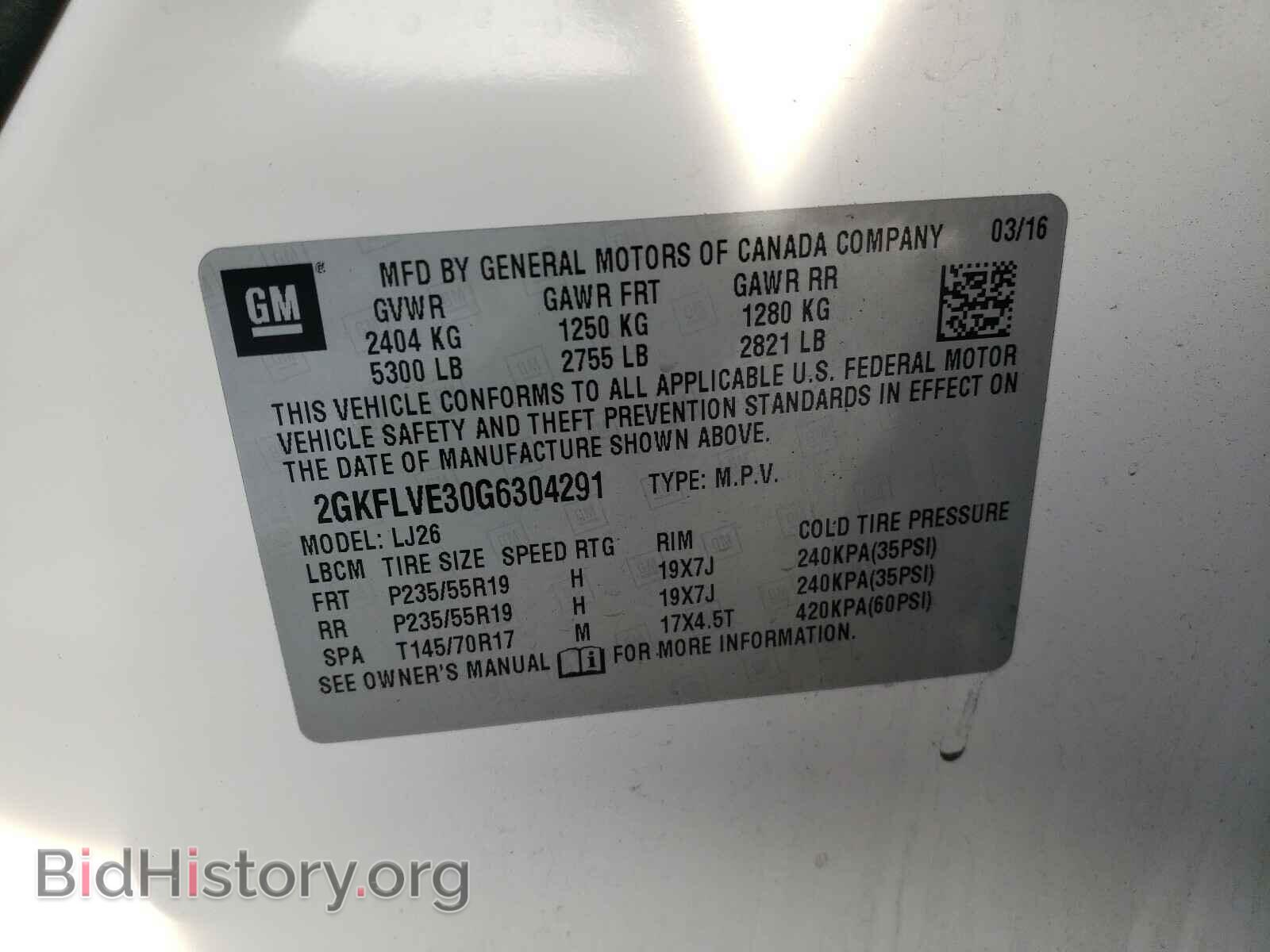 2016 GMC TERRAIN - VIN: 2GKFLVE30G6304291 - Photo 10