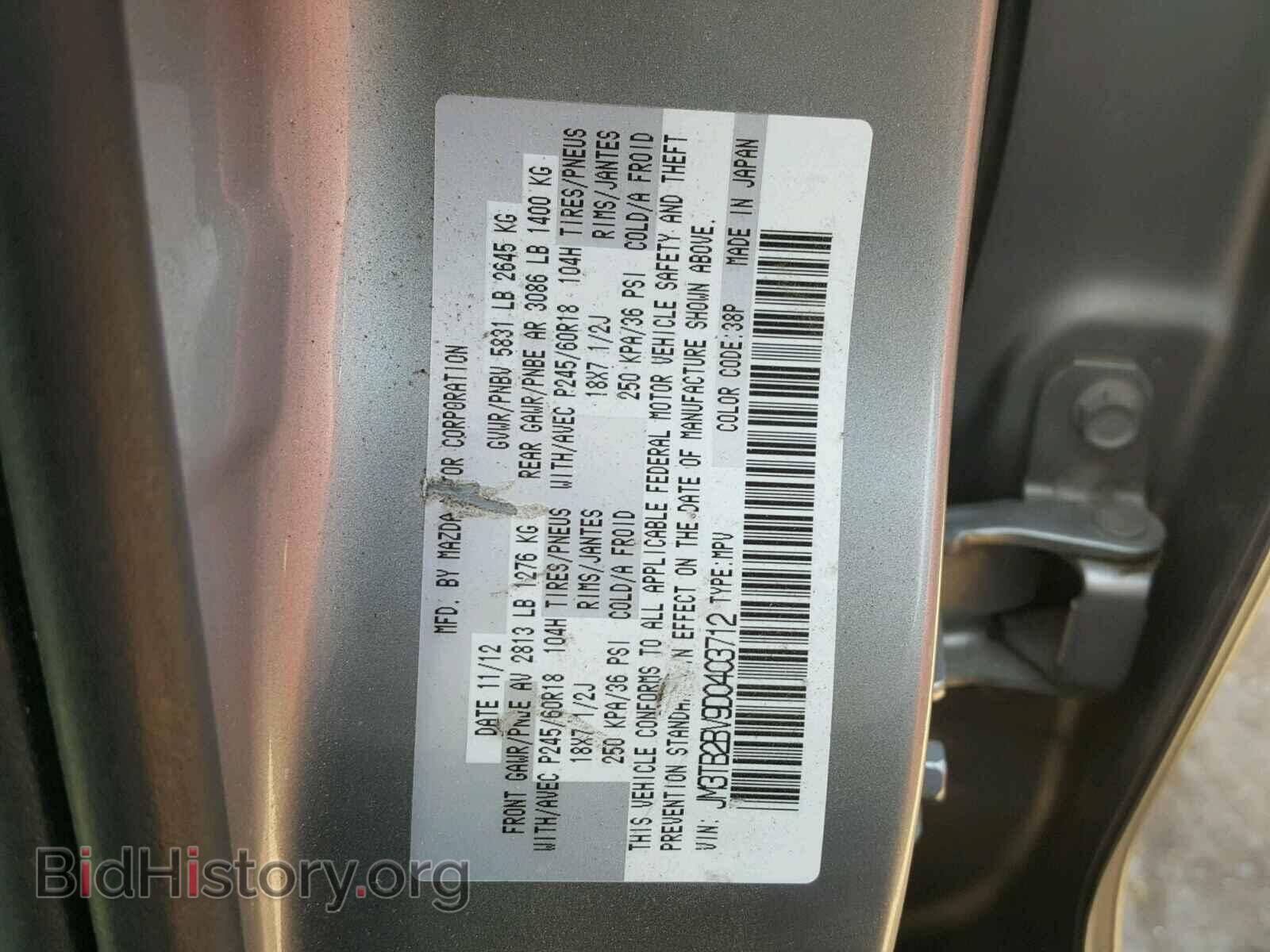 2013 MAZDA CX-9 - VIN: JM3TB2BV9D0403712 - Фото 10