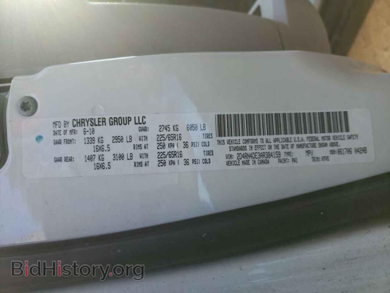 2010 DODGE GRAND CARA - VIN: 2D4RN4DE3AR384159 - Фото 10