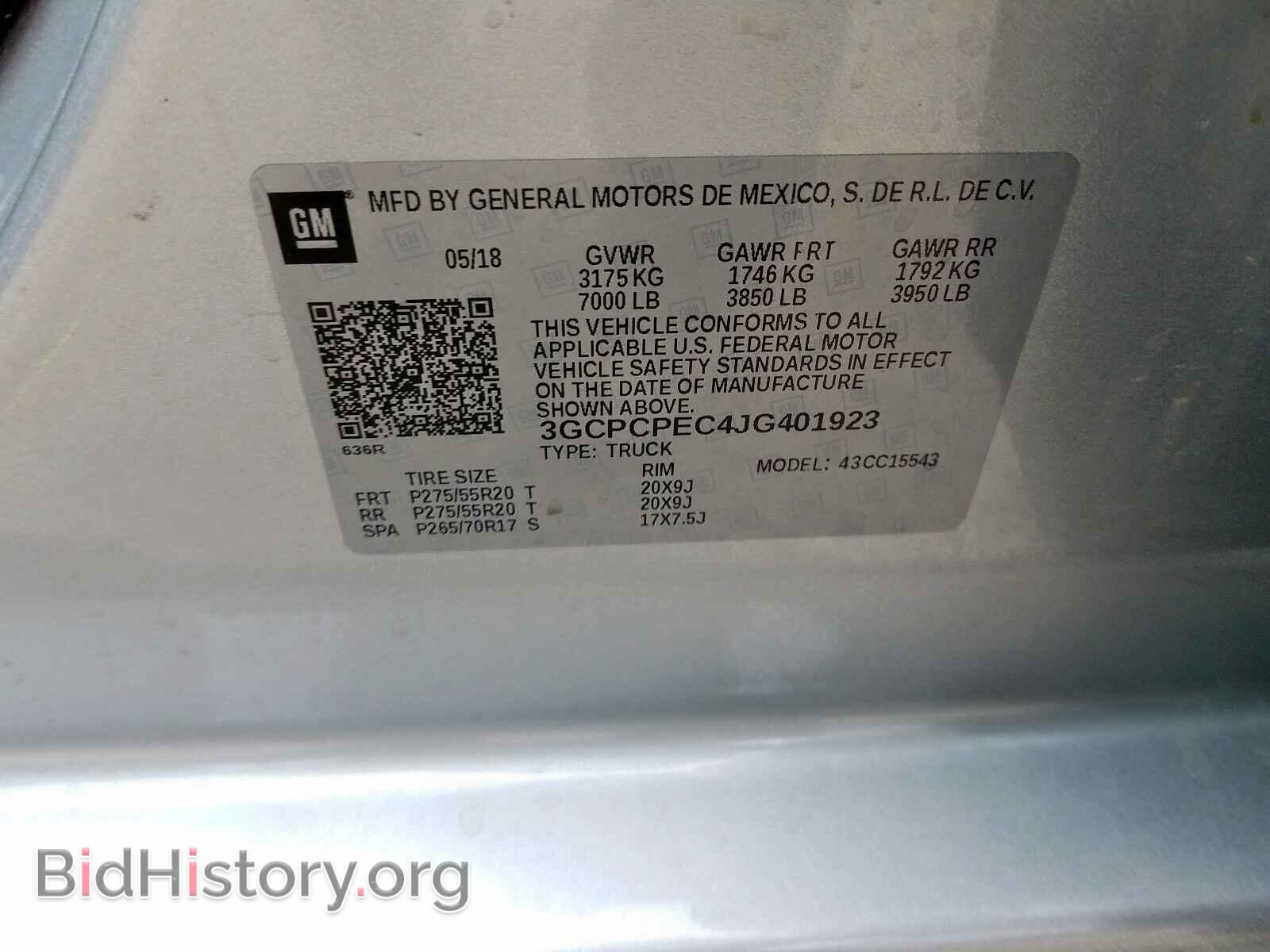 2018 CHEVROLET SILVERADO - VIN: 3GCPCPEC4JG401923 - Фото 10