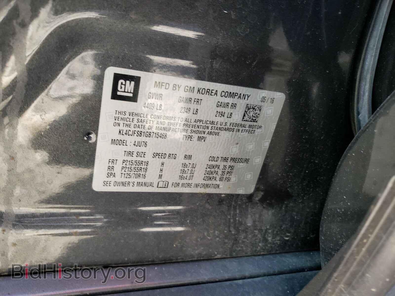 2016 BUICK ENCORE - VIN: KL4CJFSB1GB715468 - Photo 10