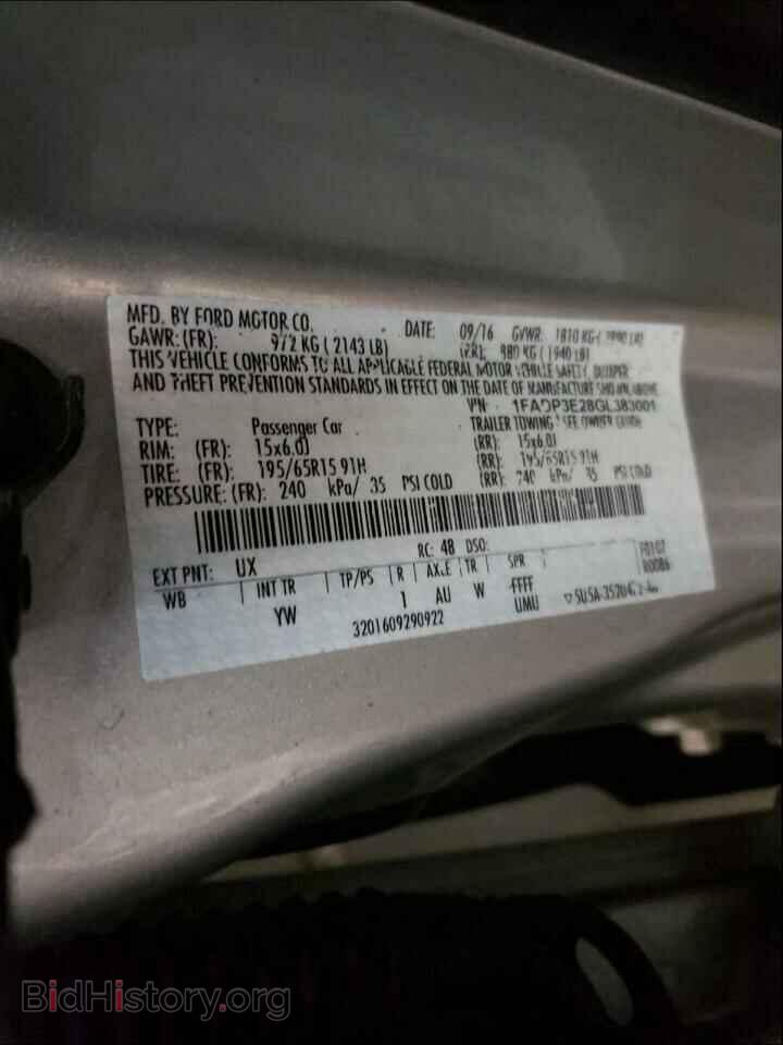 2016 FORD FOCUS - VIN: 1FADP3E28GL383001 - Photo 10